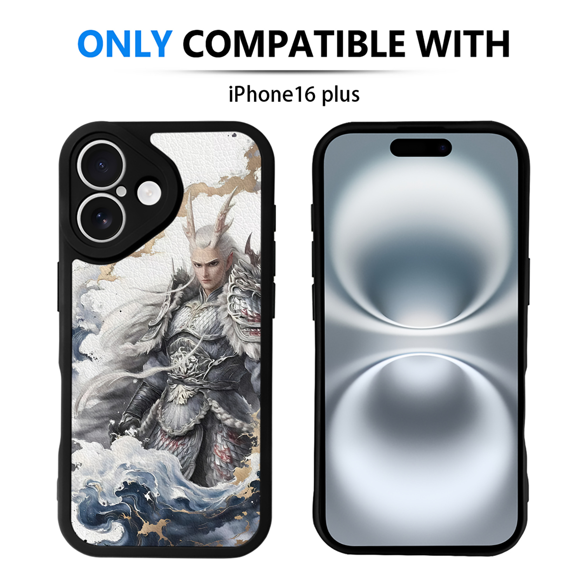 （画像用） Ne Zha 2 ナタ 魔童の大暴れ 【iPhone 16シリーズ対応】シリコンスマホケース（レザー調） 材質：シリコン
